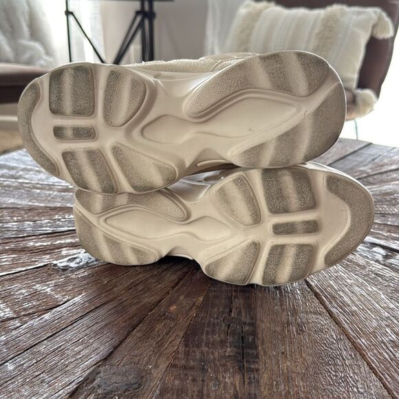 Steve Madden Movement Beige Multi Suede Leather Sneakers - Picture 8 of 10